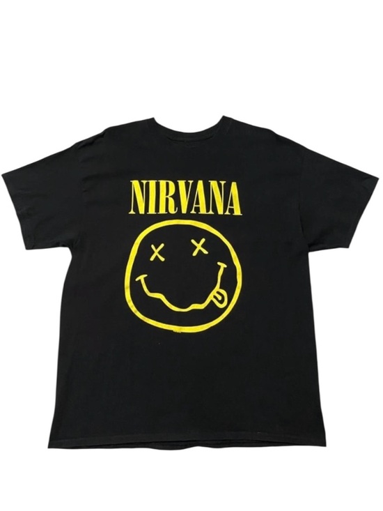 Other - Nirvana Smiley Face T-Shirt Black XL Band Tee Grunge Music